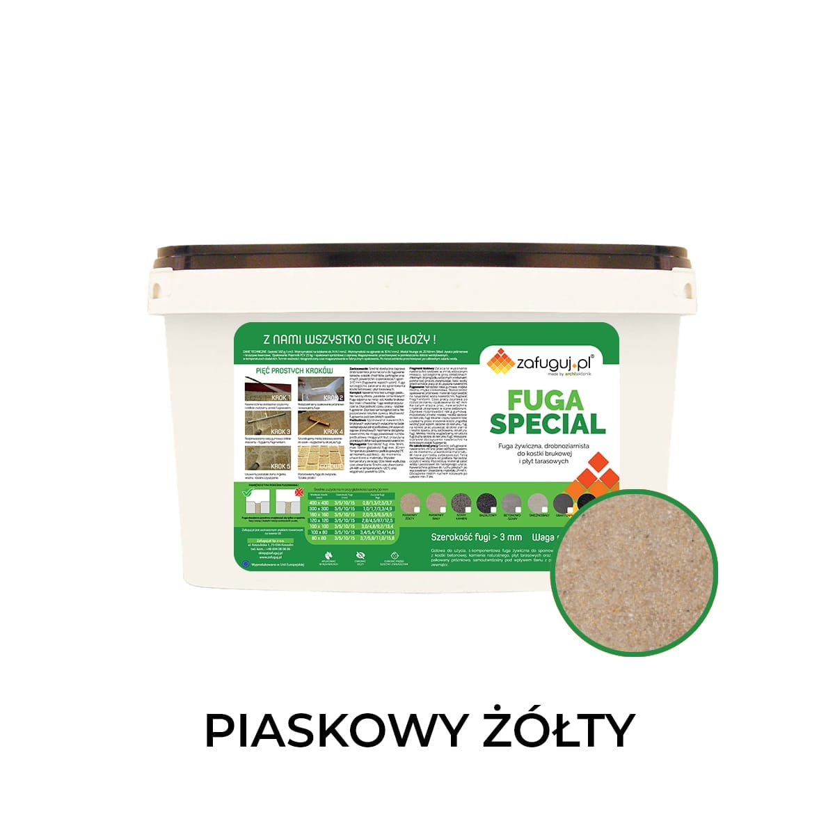 Fuga Special - piaskowy żółty / fuga żywiczna do kostki brukowej