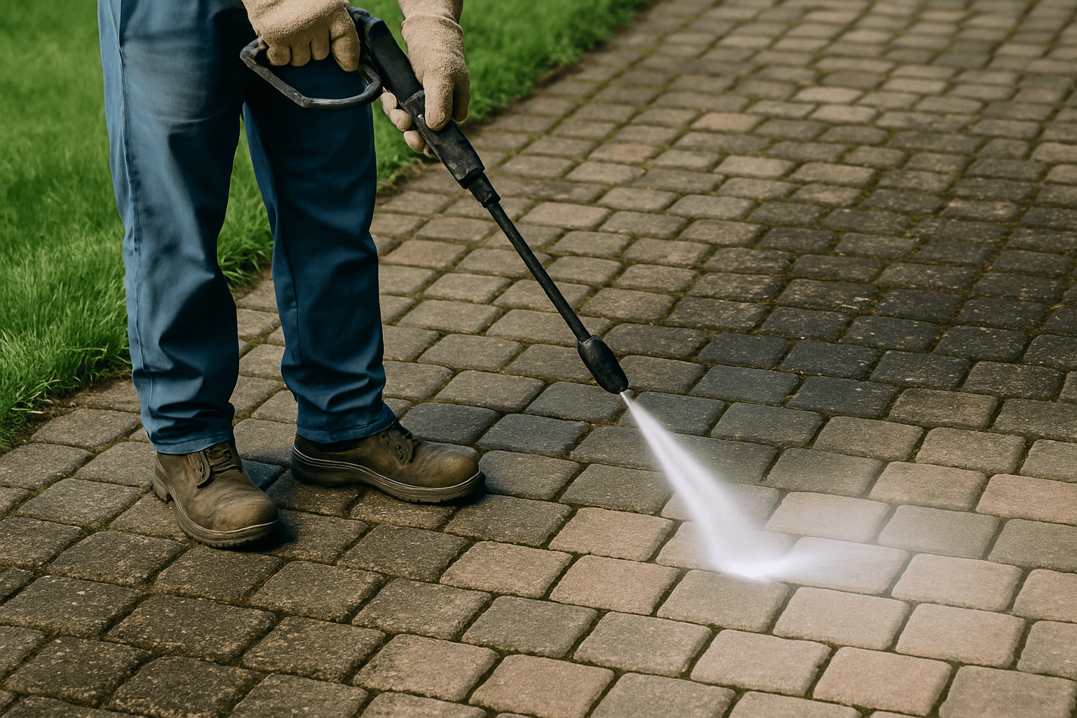 Czyszczenie starej kostki brukowej: jak odświeżyć mocno zabrudzoną nawierzchnię