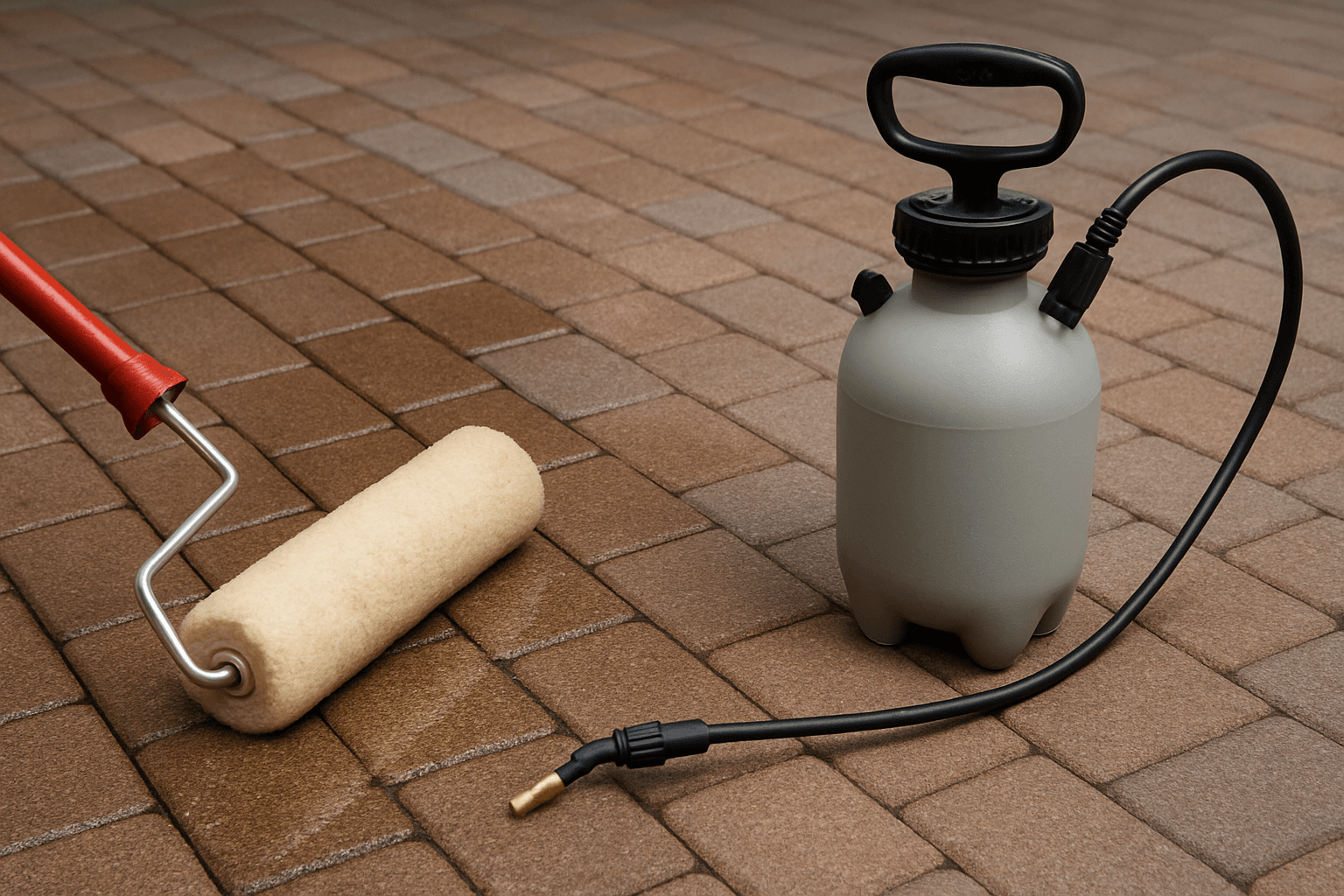 Jakie narzędzia są potrzebne do impregnacji kostki i kiedy użyć wałka, a kiedy opryskiwacza